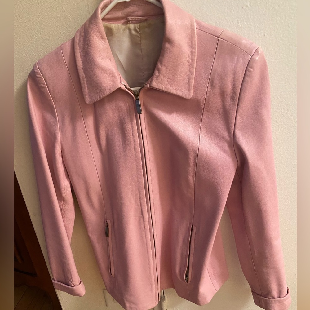 Pink Leather Jacket
